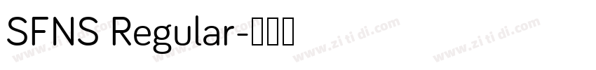 SFNS Regular字体转换